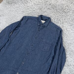 Hedley Bennett Shirt Small Blue Button Up Chambray Workwear Pocket Casual Mens